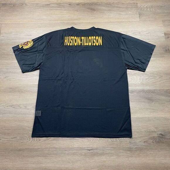 Vintage Shirt Mens Extra Large Black Huston Tillotson Rams Jersey College - Picture 6 of 11